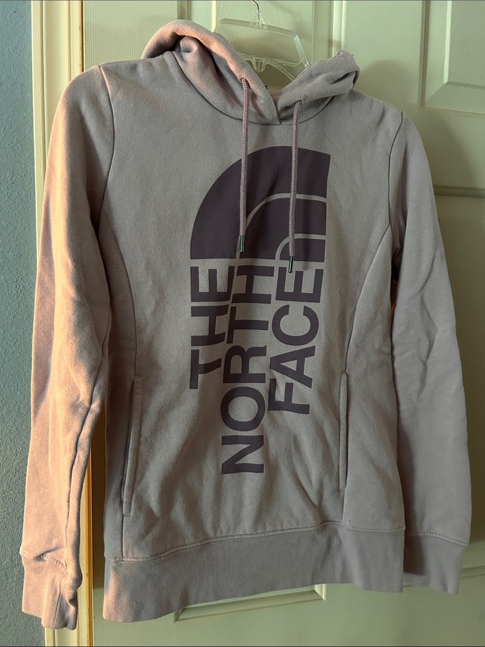The North Face Hoodie in Dusty Mauve with Dark Mauve Logo